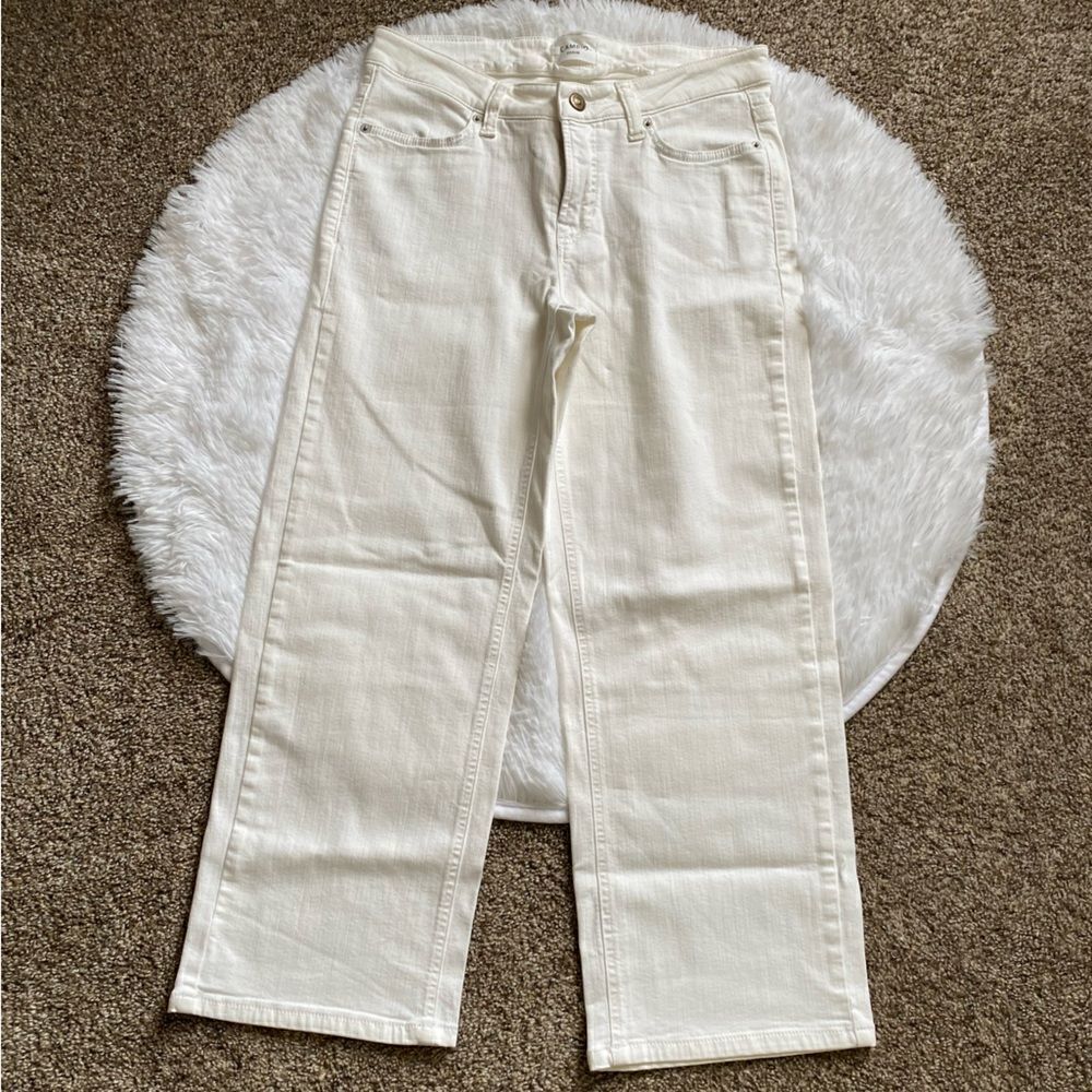 Cambio Phillipa Culotte Jeans White Women’s Size 8‎